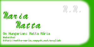 maria matta business card